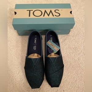 TOMS Galapagos Sparkling Green Glitter Alpargata
